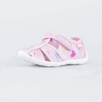 421095-12 розовый туфли летние дошкольная Текстиль